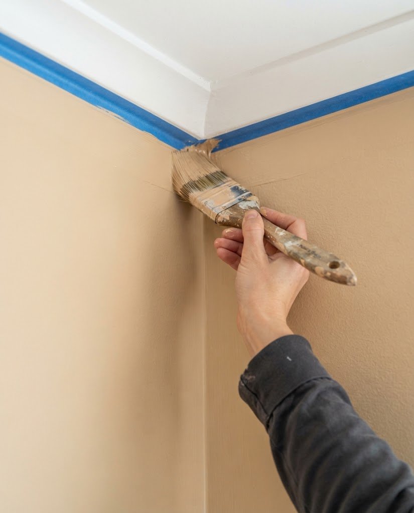 Close-up of a flawless painted edge